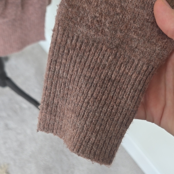 Marled Mauve Women's Cardigan Sweater - Picture 4 of 5